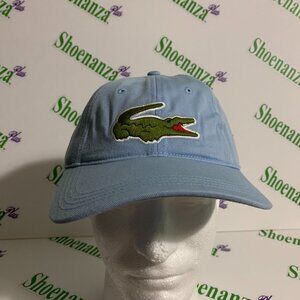 Lacoste Hat Crocodile Badge Cotton Twill Cap Unisex Mens Womens Blue One Size